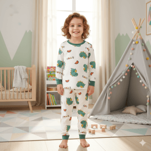Pyjama enfant 2 pièces en coton – Motif Cute Dino
