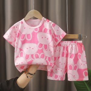 Pyjama fille 2 pièces en coton – Motif Lapin